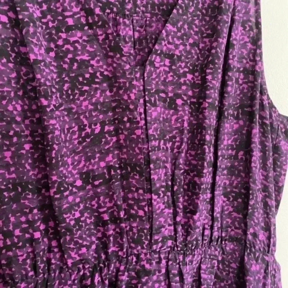 Rebecca Taylor Purple and Black Silk Dress